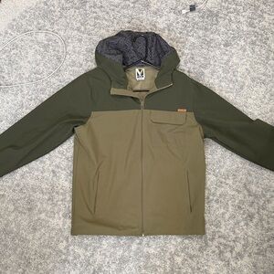 Stylish Olive and Tan Windbreaker for Men